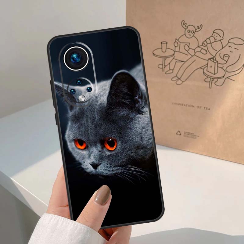 

Beautiful Grey British Shorthair Cat For Honor Magic 8 Pro 5 6 7 Lite Case For Honor Win RT 200 400 50 70 90 X8b X9a X9b X9c X9d Honor X8c