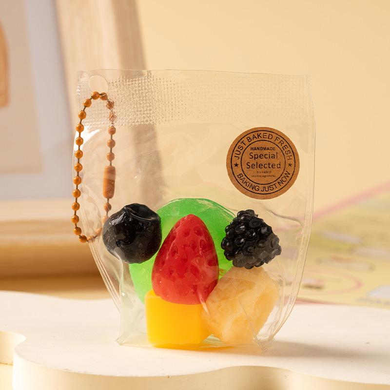 Fun Mochi Squishy Stress Toys Fruit Squeeze Soft Sensory Toy Anti Stress Ball Pendant Keychain Party Favors Backpack Decor Gift