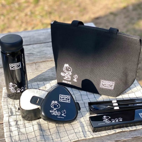 OSK Two-Tier Snoopy Lunch Box (Black) PW-28K