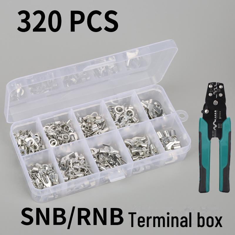 

Клещи для обжима холоднопрессованных оголенных клемм для медных проводов SNB/RNB № 320PCS+Pliers