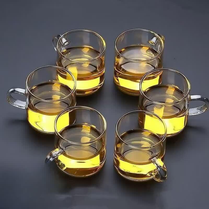 Zhicheng Jiamei Double-Layer Glass Teacups Random 4-piece set