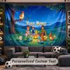 Wall Hanging Tapestry Custom NamePokémon Pattern Personalized Printed Fabric Wall Decor