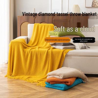Simple Style Decorative Wool Blanket for Home or Sofa Use