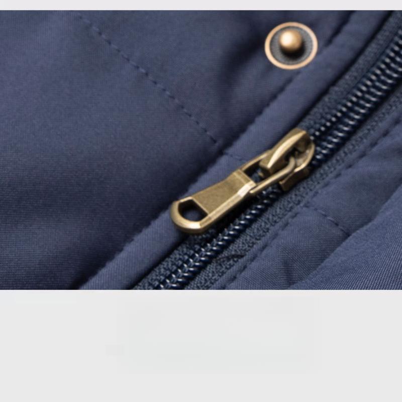 Men's Middle-aged and Elderly Fleece-lined Vest Dad's Windproof Waterproof Vest Sleeveless Large Size Sleeveless Jacket