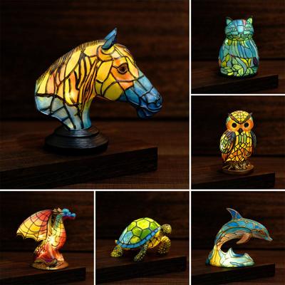 LED Night Light Soft Warm Glow Energy-Saving Battery Powered Animal Shaped Bedside Lamp Table Light Decor
