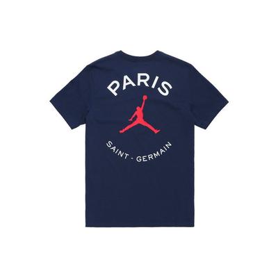 Camiseta Esportiva de Manga Curta com Estampa do Logotipo Paris Saint-Germain para Homem Tops Azul DB6515-410