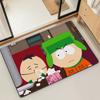 Cartoon S-SOUTH PARK Funny Door Mat Bath Microfiber Decorative Versatile Flannel Floor Mat Quick Dry Absorbent Non-slip Sole