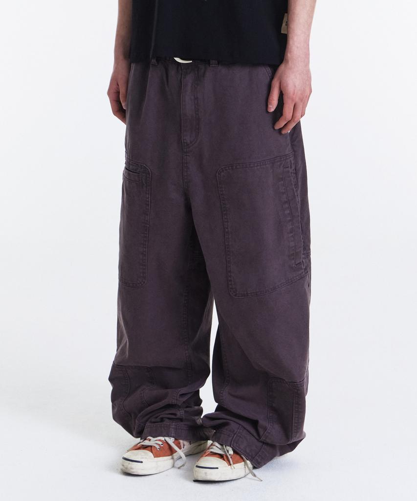 Gicheol Asym Vintage Cargo Pants (Washed Purple)