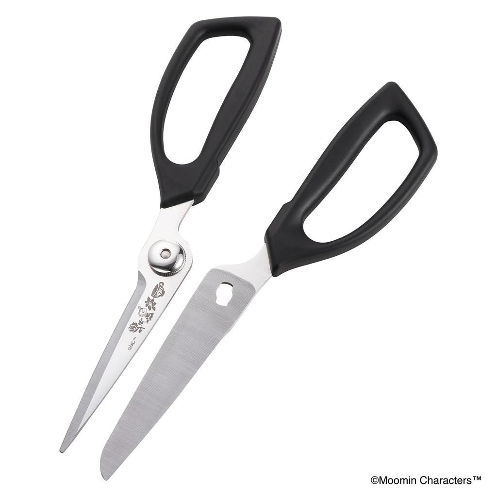 Kai Kitchen Dishwasher Easy to Moomin x DH3202 Scissors, Safe, Clean, Black, SELECT100,