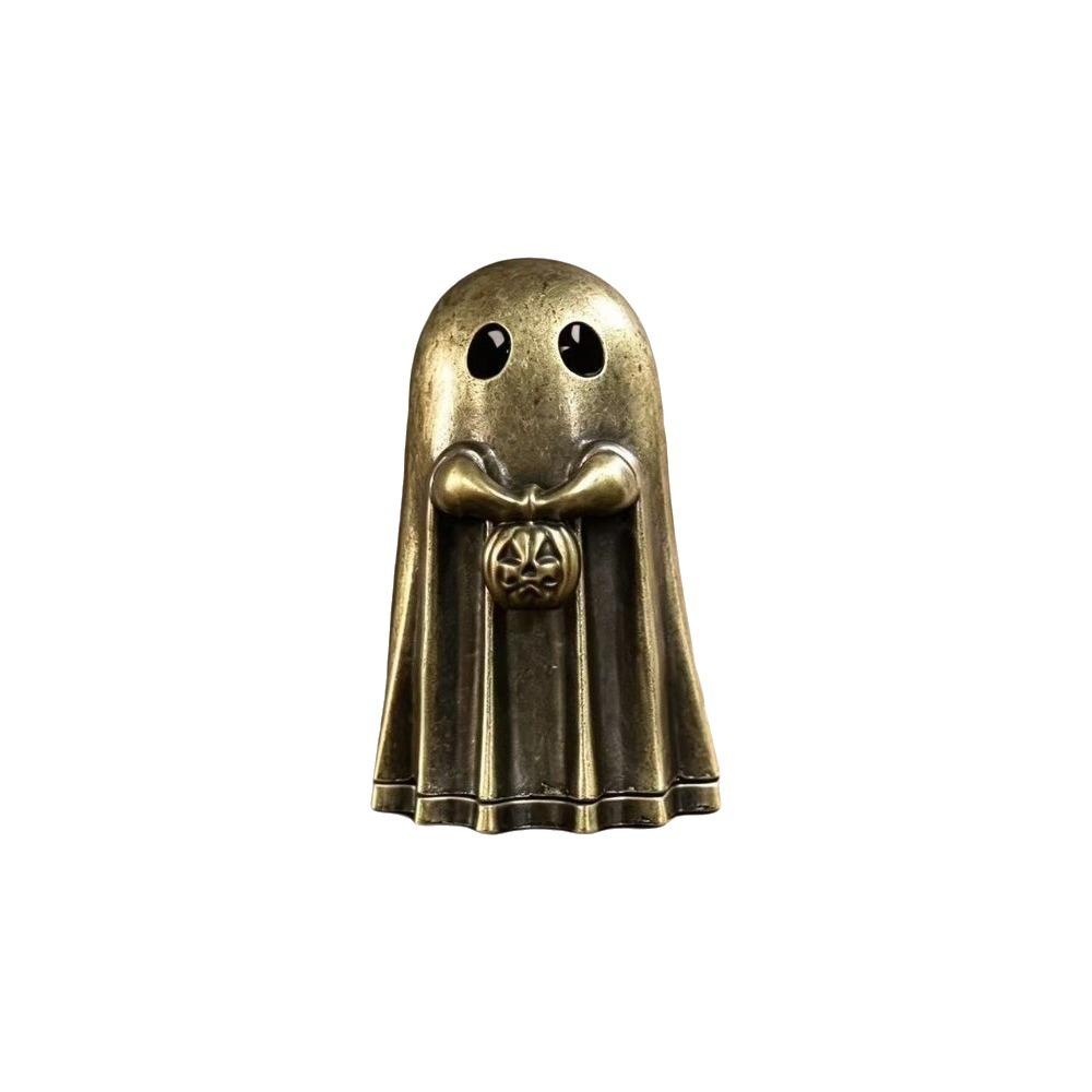 Bronze Pumpkin Ghost Incense Holder Zinc Zinc Zinc Alloy Small Specter Incense Burner  Desk Decor