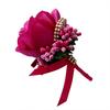 Blaue Boutonniere Hochzeitsaccessoires Bräutigam Knopfloch Handgelenks-Corsage Brosche Blumen Künstliche Seidenrosen Brautjungfern Armbänder