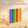 Wooden Bead Counting Toy for Children Large Size Bead Matching Game Educational Early Learning Tool with Sturdy Frame for Home and Classroom Use