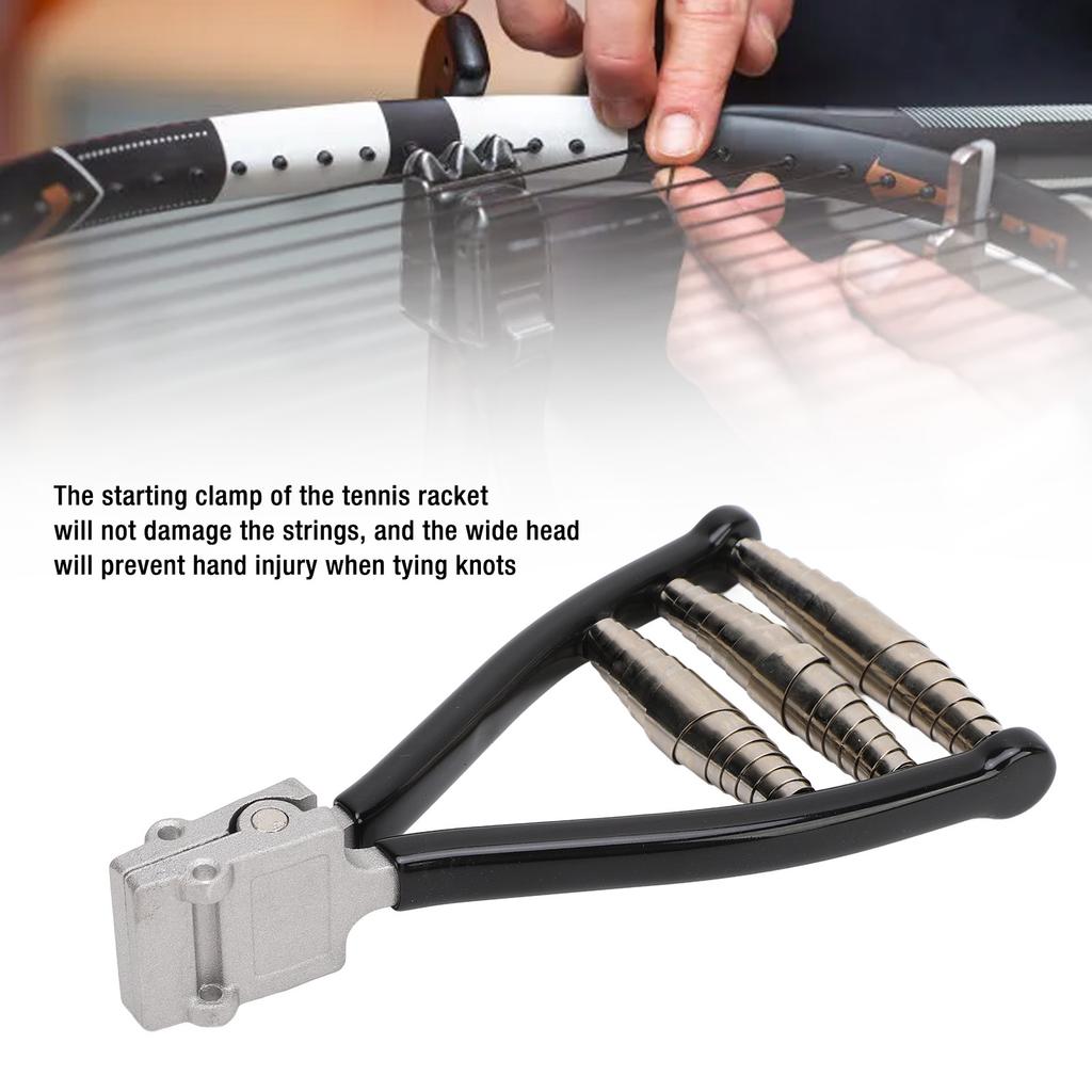 Starting Stringing Clamp 3 Springs Rubber Handle Better Grip Sports Tennis Stringing Machine Tool for Badminton Racket