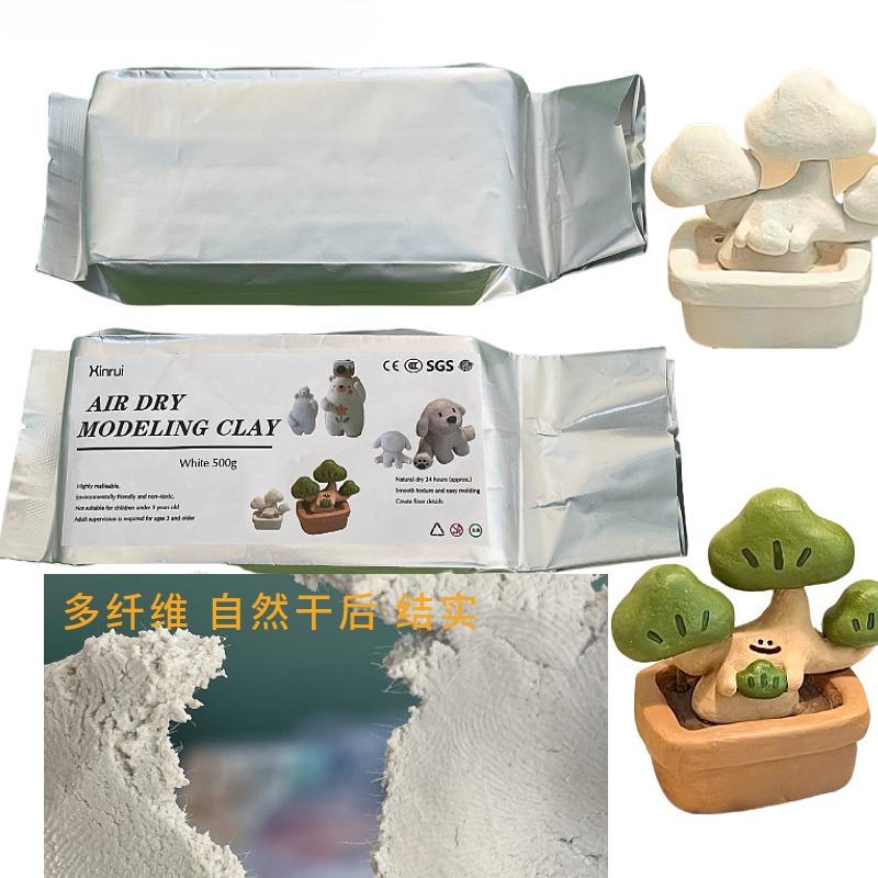 500g Vakuum Stein Ton Lufttrocknend Kein Brennen Modellier Ton für Handgemachte Figuren Keramik Handwerk