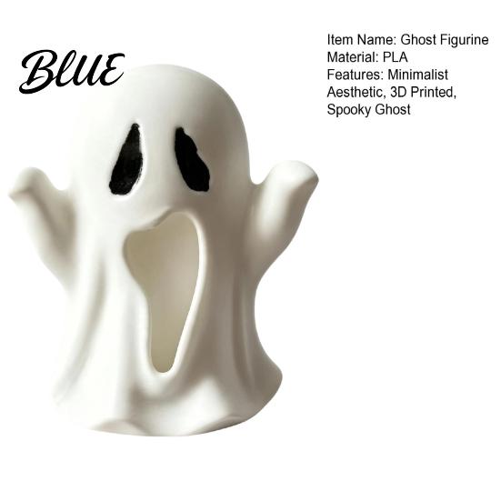 Festival Atmosphere Ornament 3D Printed Ghost Figurine Spooky Small Statue Halloween Decorative Figurines Cute Desktop Decoration for Party Tabletop