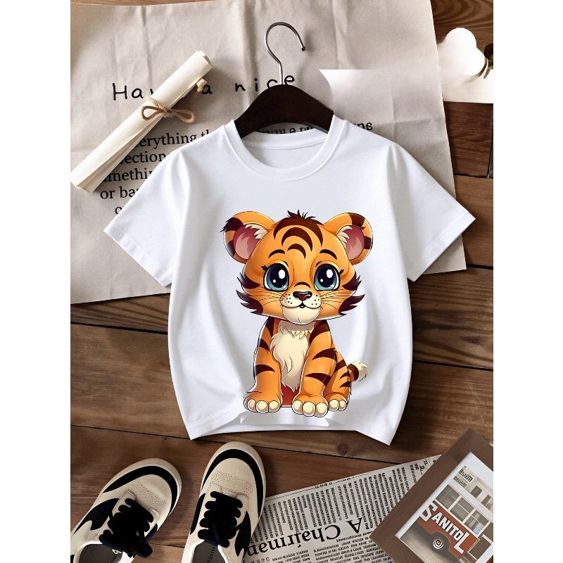 European sizes T-Shirt This Fun Summer Design Is Machine Washable And Offers a Regular Fit, Perfect for Casual Wear. It'S Playful Kids' Fashion