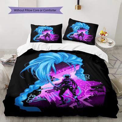 Jinx Pattern Bedding,Quilt Set Quilt Cover Pillowcase Home Birthday Gift (1 * Duvet Cover + 2 * Pillowcase, Without Core)
