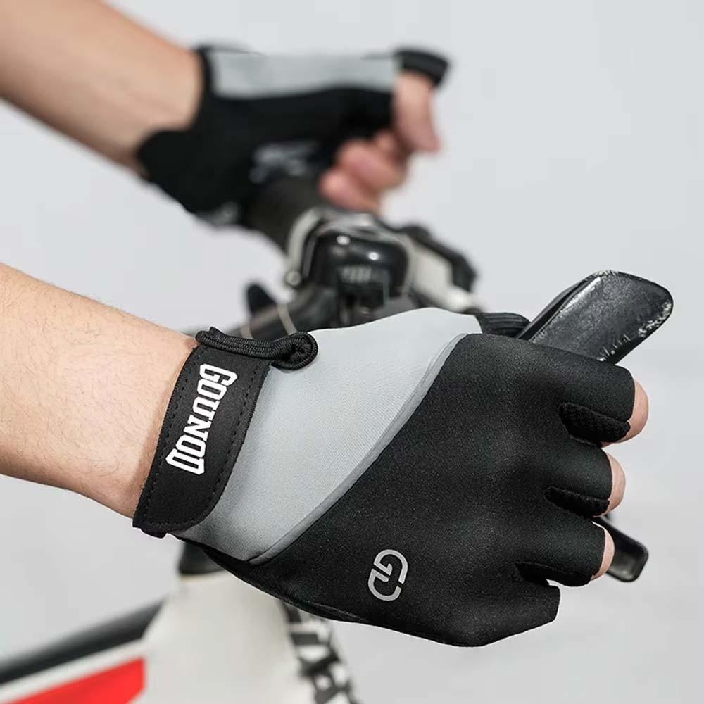 1 Pair Breathable Cycling Gloves Silicone Half Finger Mittens Fitness Gloves  Bodybuilding