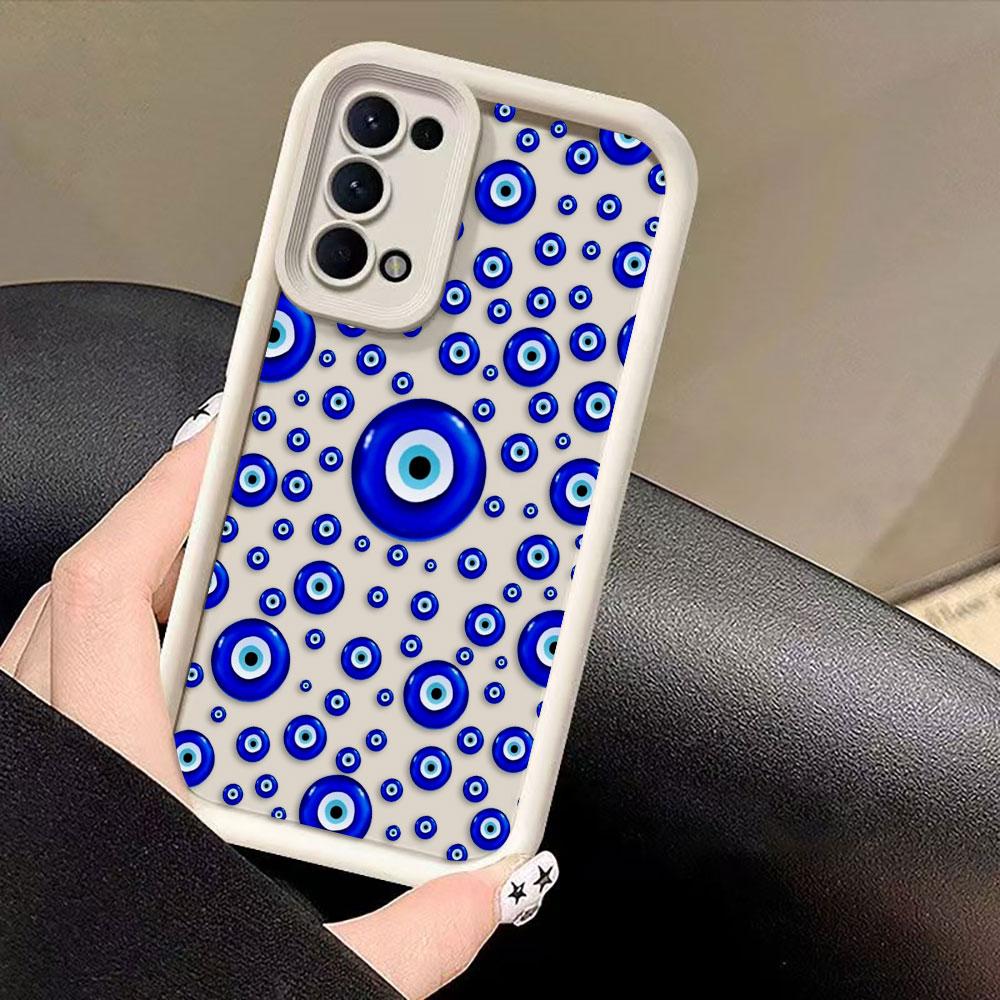 Blue Evil Eye Print Lucky Eye Cover Phone Case For Oneplus 8T 9R 10R 11 12 13 13T 15 NORD ACE CE 2 3 4 5 6 LITE Case DIY Shell
