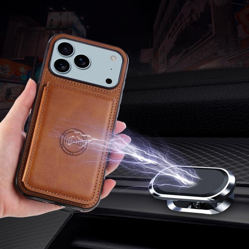 Anti-Theft Wallet Blocking Layer Magnetic Leather Phone Case For iPhone 17 Air 16E 15 14 Plus 13 12 Mini 11 Pro Max SE XS XR 8 7