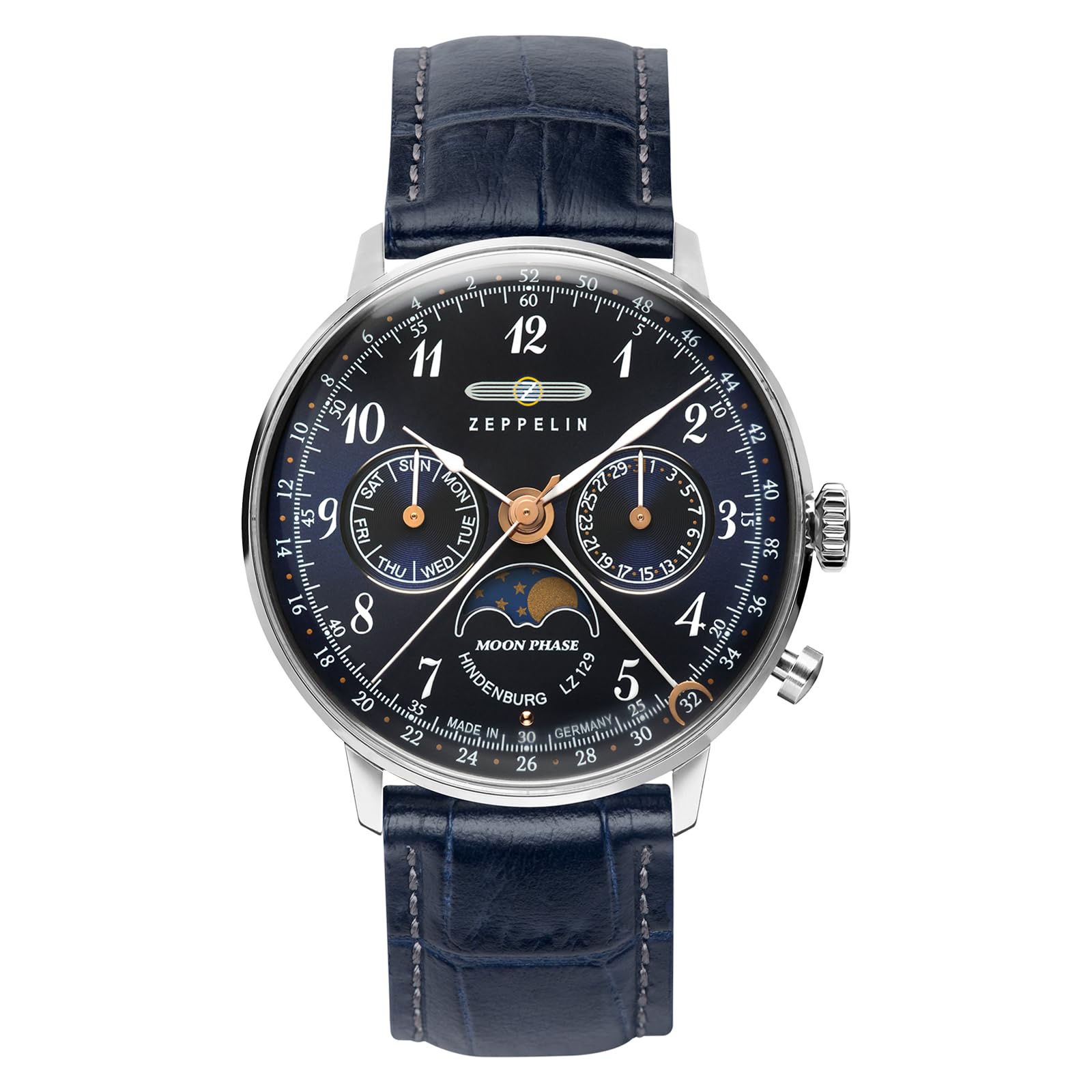 

Zeppelin LZ129 Hindenburg Moon Phase Casual Watch 7037-3 Women s Blue [Parallel Import]