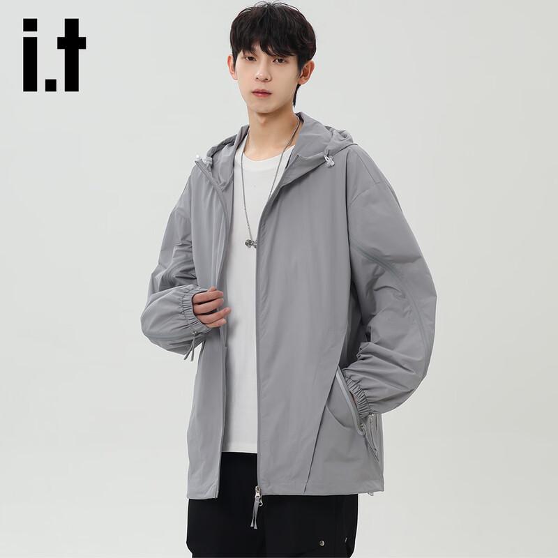 Izzue IT Men s Cool-Sensing Quick-Dry UPF50+ Hooded Sun Protection Jacket XL