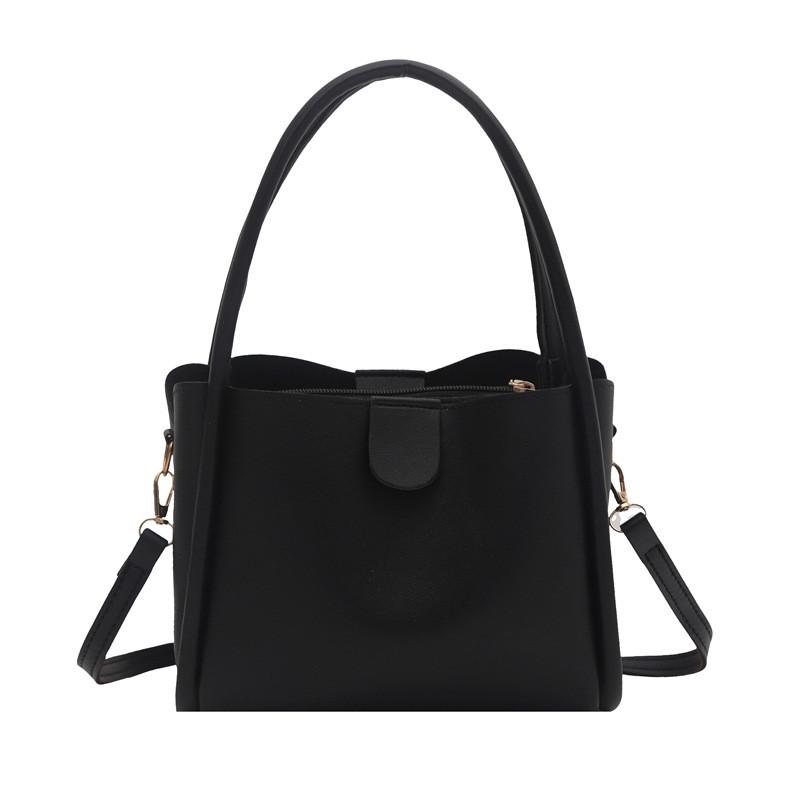 Pu Water Bucket Bag For Women With Large Capacity And Zipper Closure For Daily Use