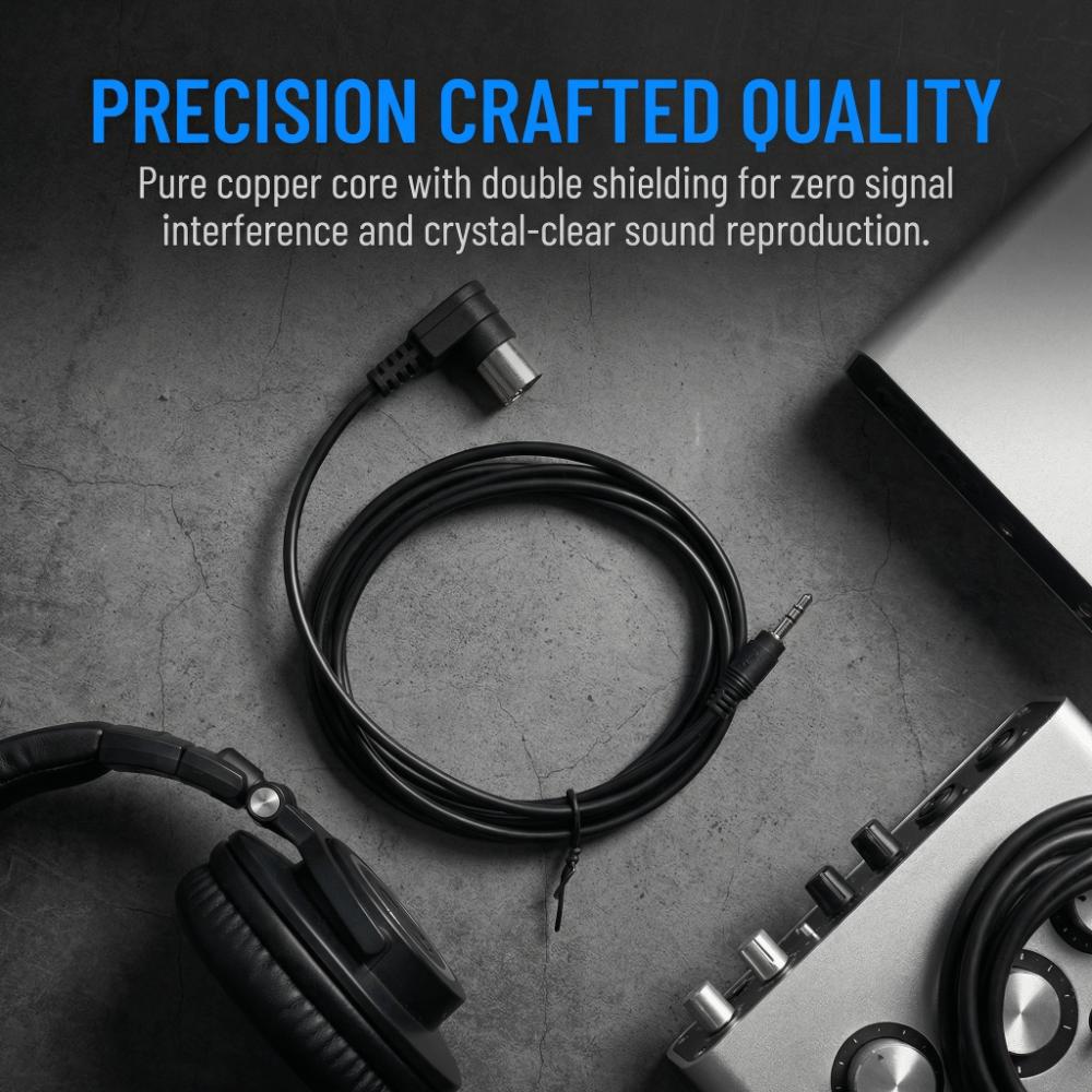 Professional 3.5mm to DIN 8PIN Cable 3.5mm to DIN 8PIN Converter Cable  Professional Audio Setup