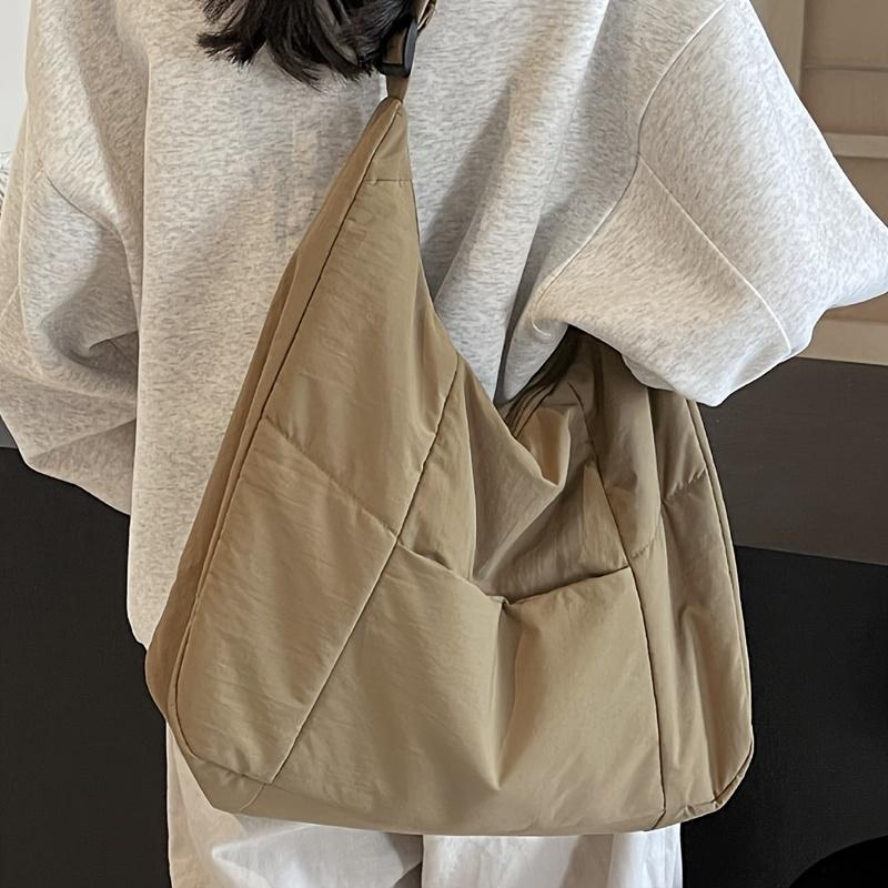 Nylon-Umhängetasche mit weichem Griff Leicht, Verstellbarer Riemen, Reißverschluss, Weiches Gewebe Perfekt für Alltag, Einkaufen, Reisen und Outdoor-Aktivitäten