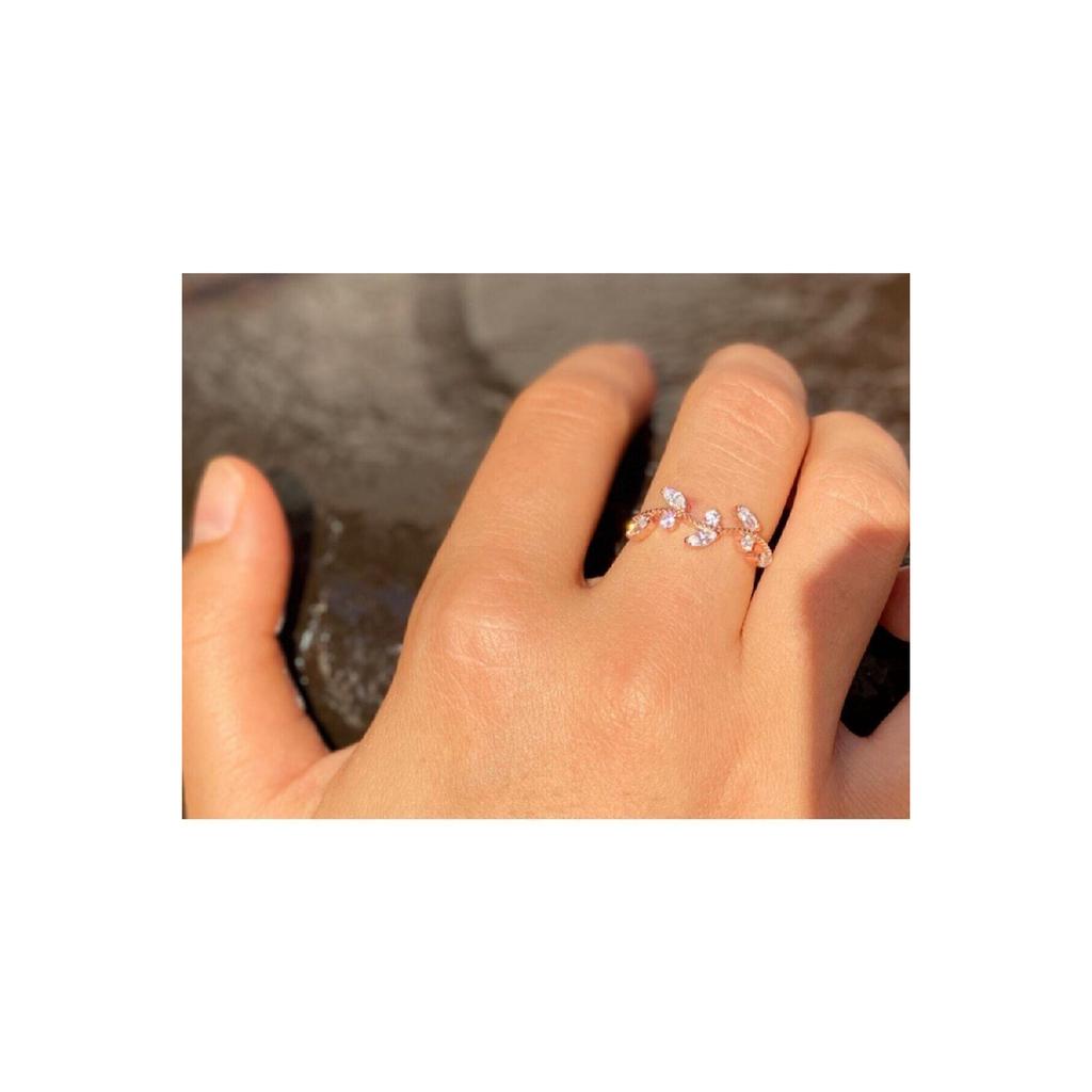 Verstellbarer Stone Ivy-Ring für Damen mit 14-Karat-Rosévergoldung