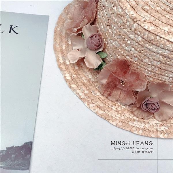 New Flower Straw Straw Hat Women's Summer Seaside Beach Top Hat Parent-child Sun Hat Sun Hat Tide