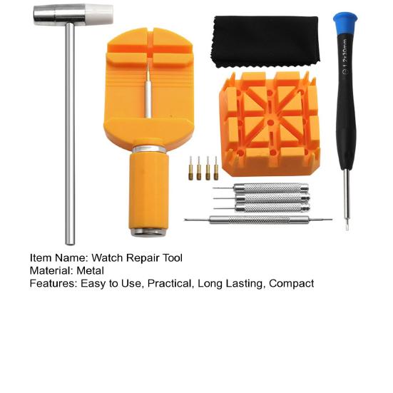 Watch Repair Tool Set Compact Design Portable Easy to Use Universal Bracelet Watch Chain Pin Remover Adjuster Tool Kit