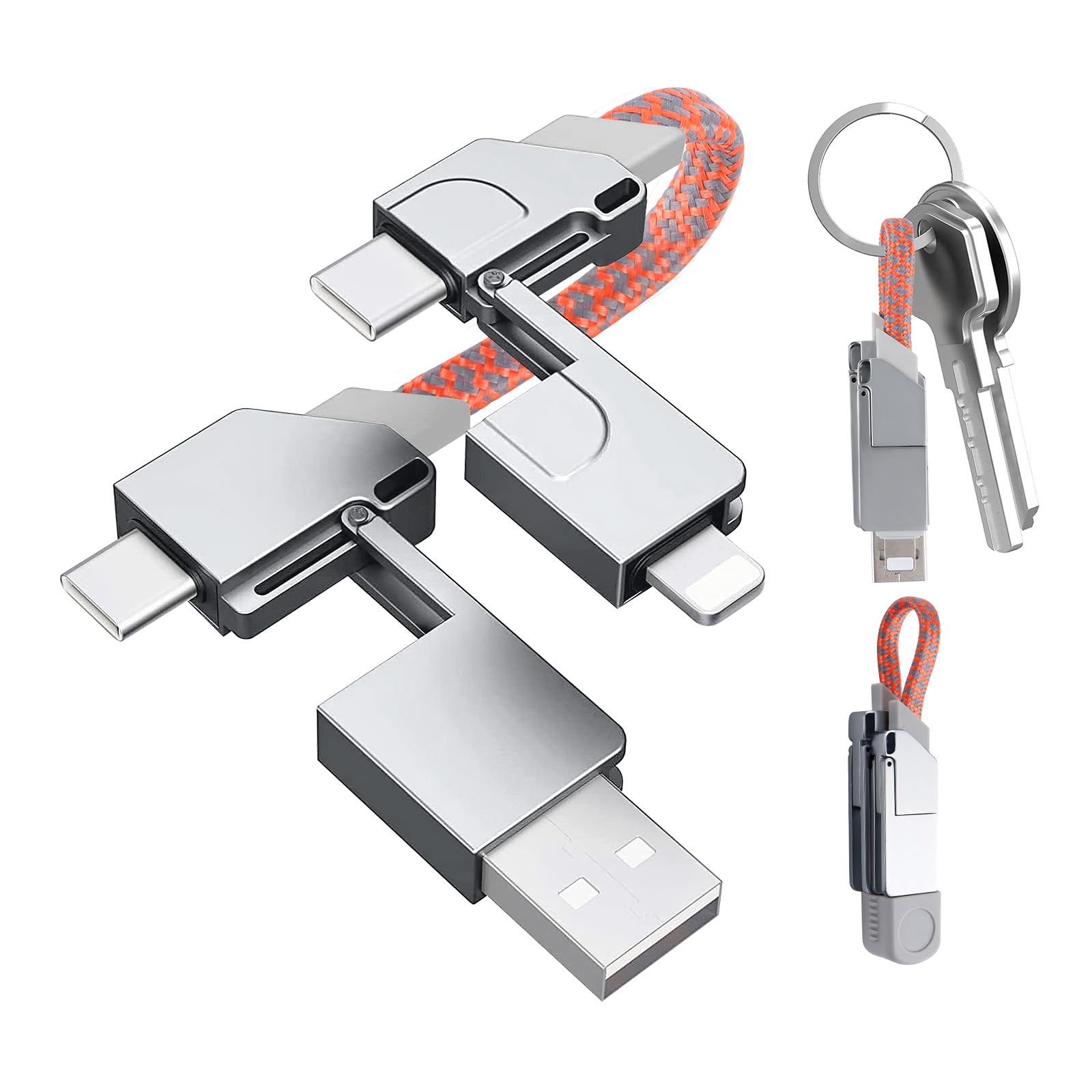 

YIK TUNG Брелок для зарядки Быстрая зарядка USB Type C до PD100W Передача данных Type C к Type C к IP USB к Micro Конвертер Совместим с несколькими устройствами и