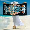 1PC Custom Name Winter Sports Fun Beach Towel Highly Absorbent And Sand-Resistant Towel for Swimming, Pool, Yoga, And Travel Lightweight