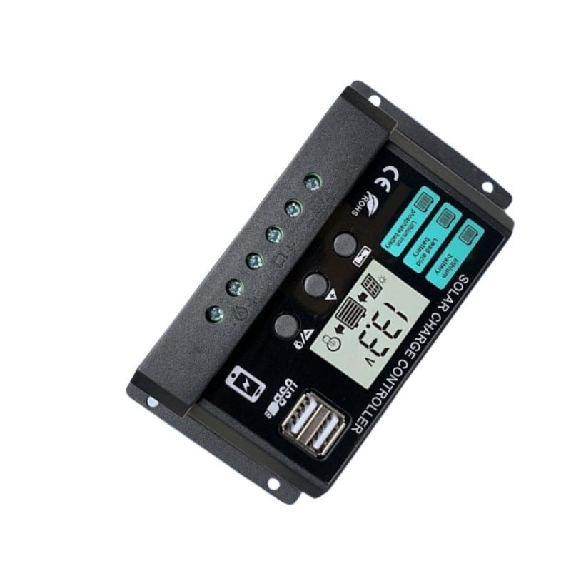 1Pcs Advanced 12V/24V Solar Controller With Lcd Display Multiple Protections Panel Charger Regulator With Load