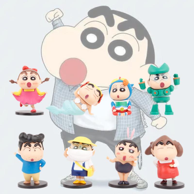 Shin Chan Crayon Theme Anime Character Toys Doll Models Various Action Displays
