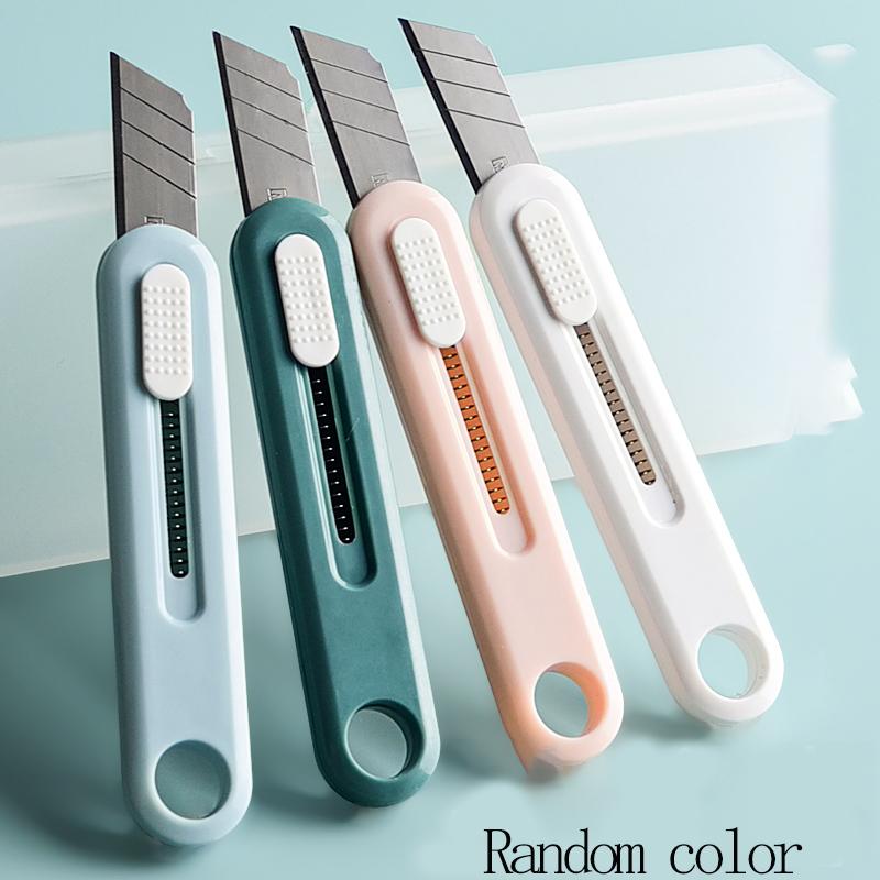 M&G Craft Knife, Mini Box Cutter Automatic Spring Back, With Hole, Suitable for Opening Parcels, Children's Crafts, Office Use