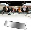 Rear View Mirror, 12 Inch Chrome Anti-Glare Panoramic Rear Mirrors Universal Convex Car Interior Clip On Extra Big Wide Angle Rearview Mirror