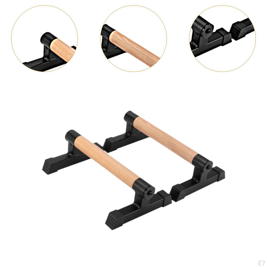 2dílná dřevěná rukojeť na kliky pro muže a ženy, protiskluzové rukojeti na stojku