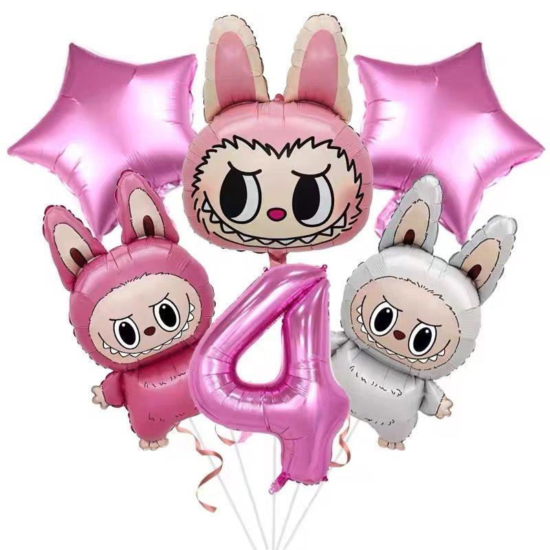 

Набор цифровых шаров из алюминиевой пленки, Милый детский набор для украшения на день рождения number 4