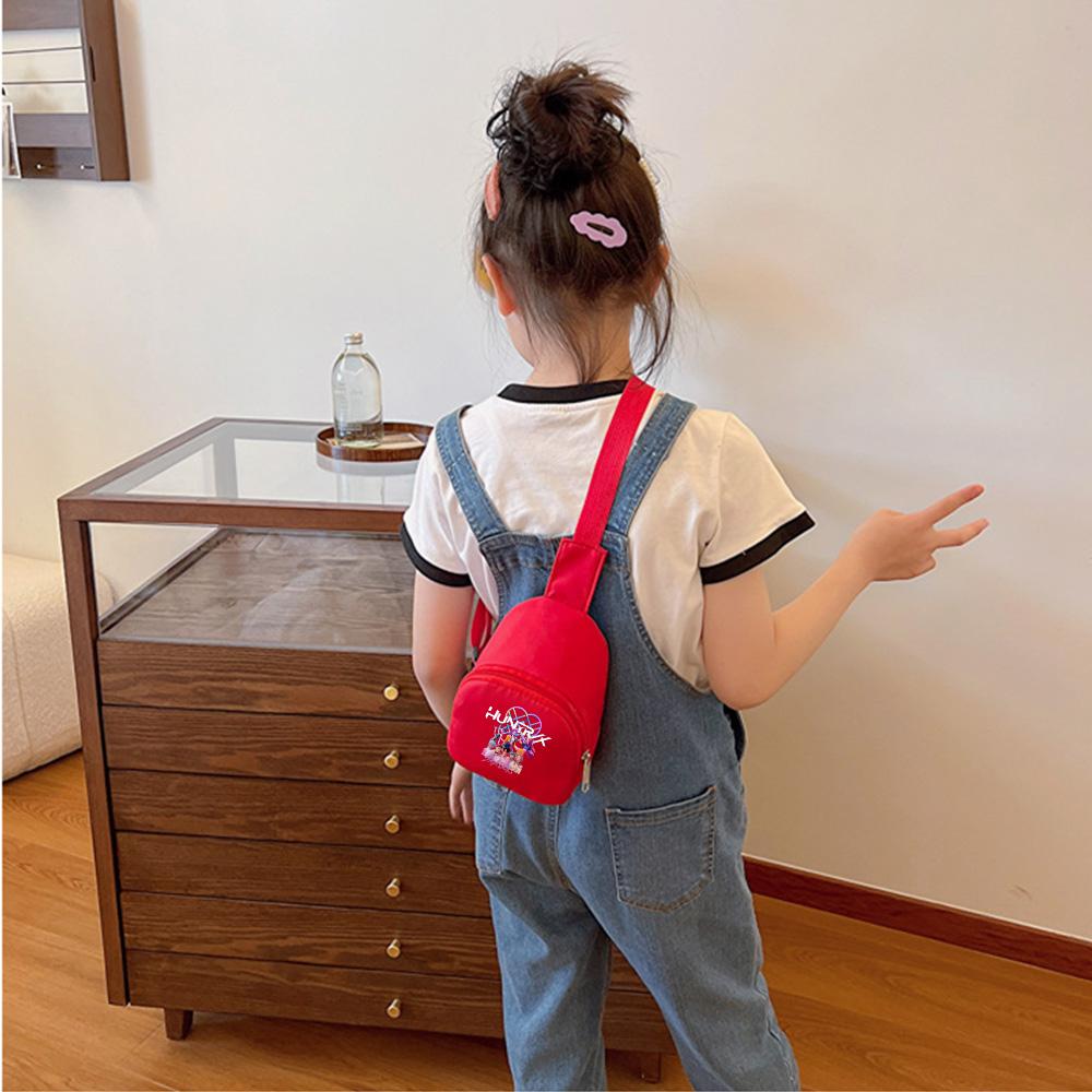 Cartoon Anime K-Pop Demon Hunters Printed Kawaii Chest Pack for Boy Girl Shoulder Bag Student Portable Crossbody Pouch Christmas Gift