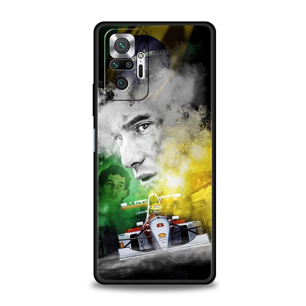 

Ayrton Senna F1 Phone Case For Xiaomi Redmi Note 14 13 5G 10 11 12 Pro Plus 4G 14C 13C 12C 10C Black Cover Note 14Pro 4G
