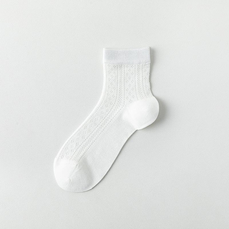 Silk Stockings for Children, Mesh-ventilated, Breathable, Summer Lightweight, Anti-odor, Sweat-absorbing Cotton Socks, Short Tube Style
