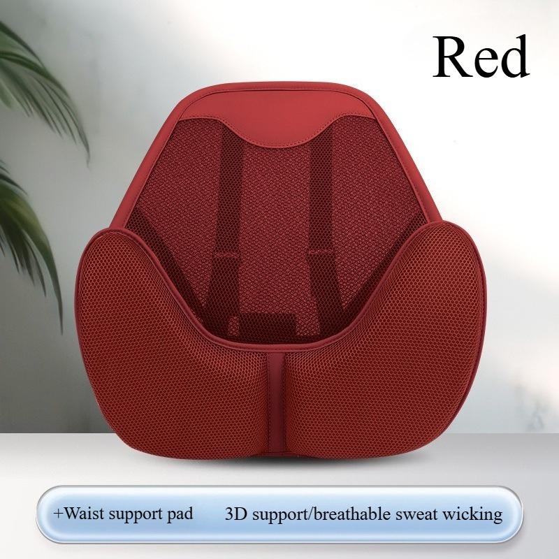 Summer Ice Silk Car Seat Cushion Universal Four Seasons Driver Waist Support Memory Cotton Ventilated Comfort Pad