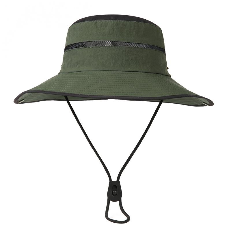 Spring And Summer Mountaineering Big Eaves Sun Hat Men'S Outdoor Sun Protection Fisherman Quick-Drying Fishing Hat Western Cowboy Hat Women'S Tide