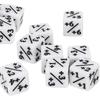 SELECOCO Dice Counter Token Dice 20 Pcs D6 Dice White +1/+1 Black - 1/-1 for 16mm MTG CCG (Plain)