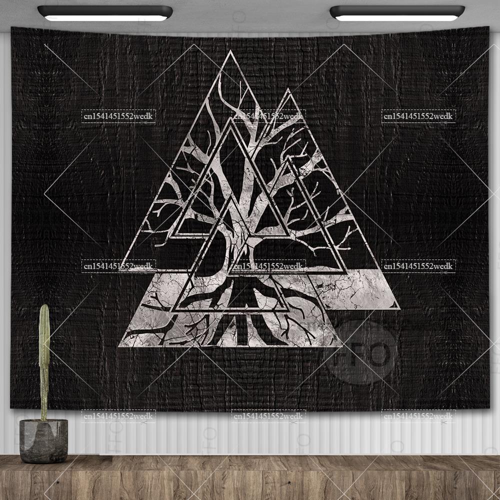 Viking Raven Tapestry Wall Hanging Hippie Vikings Norse Tapestrys Tarot Witchcraft Aesthetic Room Decoration Tapiz Home Decor