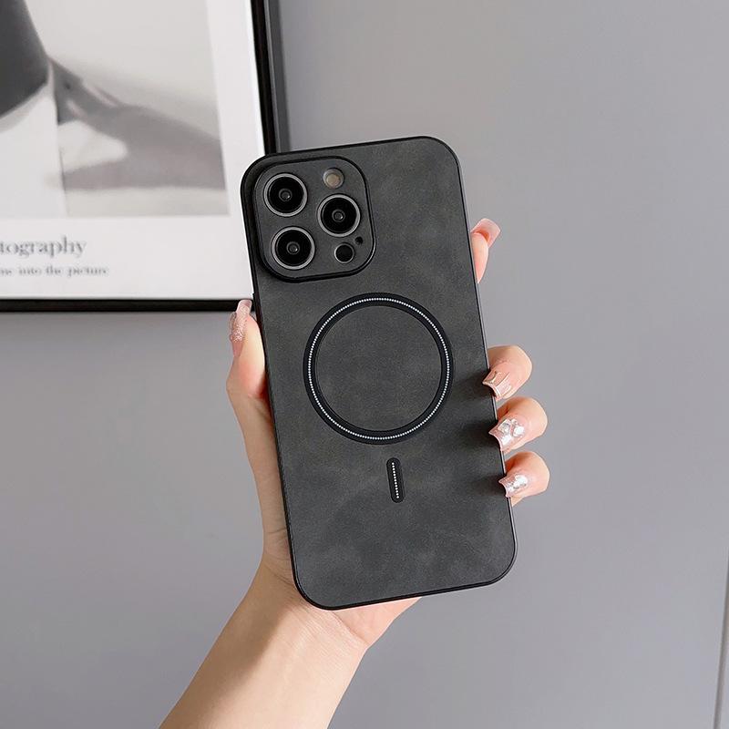 Suitable for Apple 14promax Phone Case, Magnetic Attraction, Iphone13 Skin Feel Full Cover, 12 Anti-drop, 11 Business Xr, Simple and Elegant