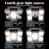 Five-Head LED USB Rechargeable Headlamp Super Bright Portable Head Flashlight Working Light Head-Mounted Fishing Camping Lantern