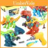 Brinquedos de Dinossauro Para Crianças Conjunto de Montar Desmontável Com Furadeira Elétrica e Caixa de Armazenamento